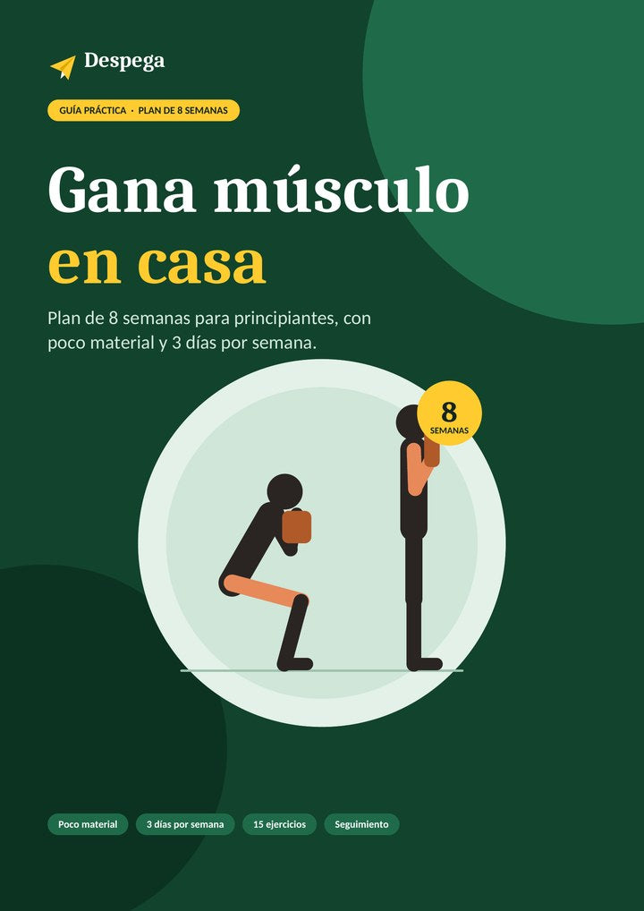 Portada de la guía Gana músculo en casa